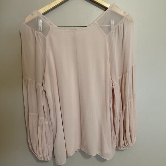Cobblestone Italian Adelaide Silk Fully lined Pullover Blouse, Soft Pink, Small - Picture 7 of 7
